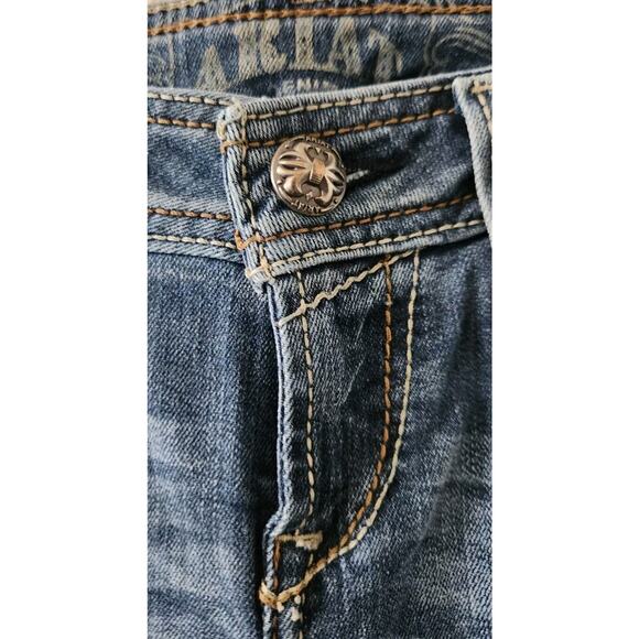 Ariat Jeans Womens 25R Ruby Bootcut Blue Long Denim Pants Embroidered Ladies - Picture 3 of 10